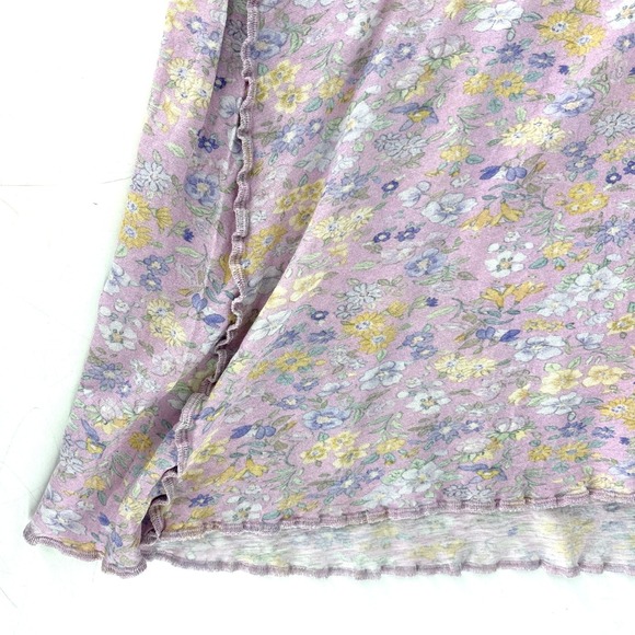 Romantic Boho Love Shack Fancy Lavender Floral Ruffle Hem Skirt S Fairy READ - Picture 4 of 9